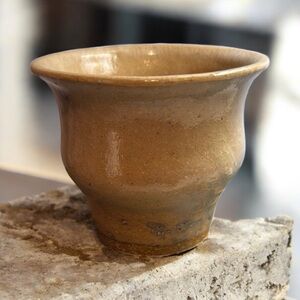 Elegant Tan Ceramic Vase